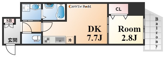 アドバンス三宮パルマの間取り