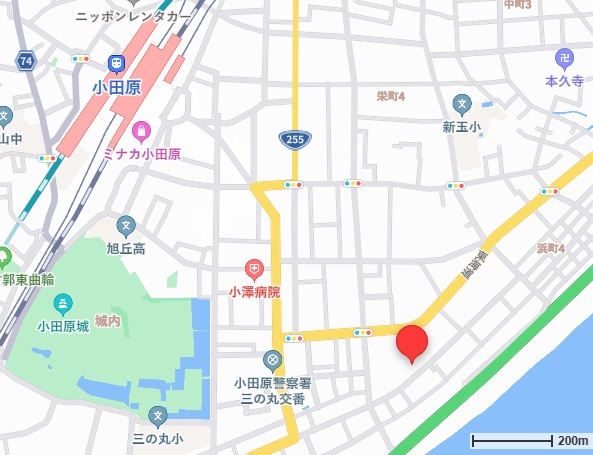 小田原市浜町　貸し店舗・事務所・倉庫の地図