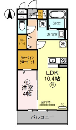 ロータス長町 B棟の間取り