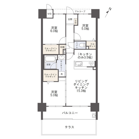 アルファスマート丸亀城西Ⅱの間取り