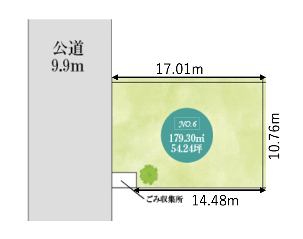 比企郡滑川町月の輪６丁目　全７区画分譲地の土地図