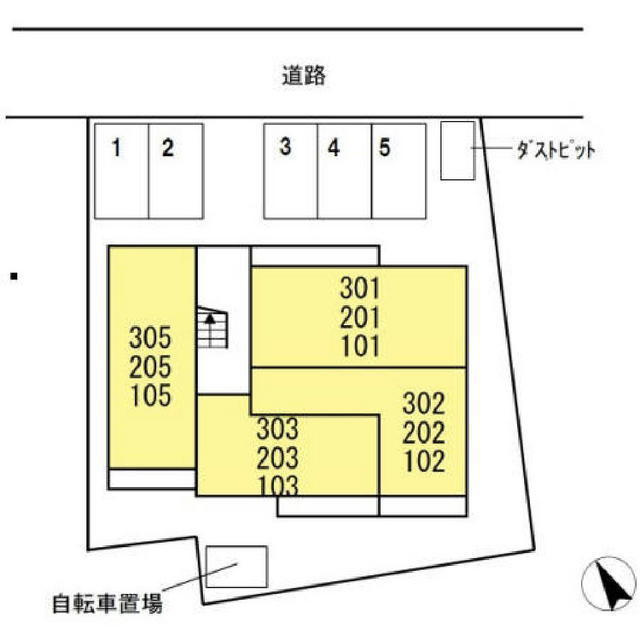 メイユール東丸の外観|配置図
