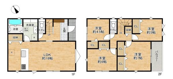 【間取り】 | 加古川市第1平岡町二俣3号棟　新築戸建 | 住宅性能評価取得！