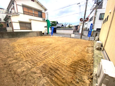 【前面道路含む現地写真】 | 【プレイワーク上町】城内小・土地30坪・建築条件なし・更地渡し | 前面道路含む現地写真です