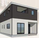 【外観パース】 | クレイドルガーデン甲府市富竹第4　2号棟 | 外観パースです