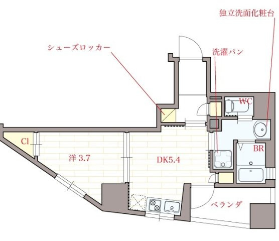 オリエンタル南堀江の間取り