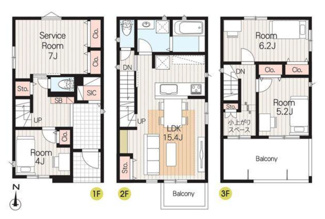 【間取り】 | 【名古屋市守山区守山1丁目10−15新築戸建2号棟】✨️仲介手数料無料✨️守山小学校・守山中学校