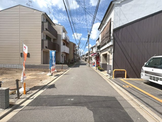 【前面道路含む現地写真】 | 上京区三助町　建築条件なし | 仁和小学校まで徒歩約6分、お子様の通学も安心立地★