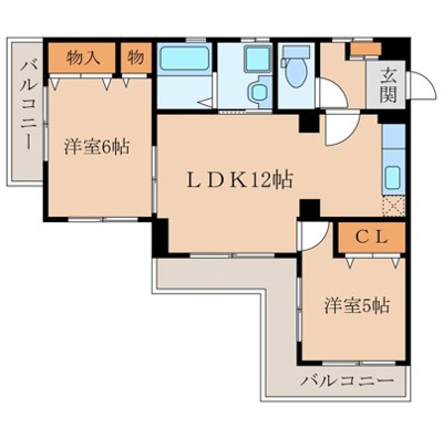 【その他】 | エスポアール樹 | 間取り
401（2LDK)