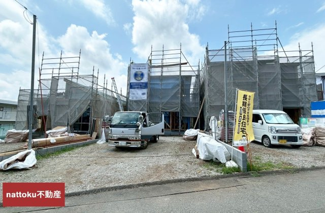 富士宮市山宮　新築戸建　全３棟　１号棟の外観|現地撮影7.3