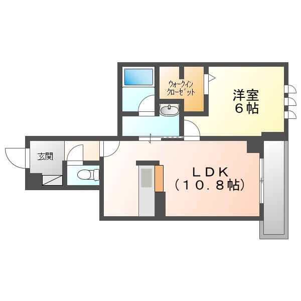 ラ・パルテール旭川　１１番館の間取り