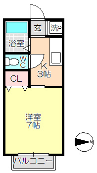 【間取り】 | エスペーロ甲東1