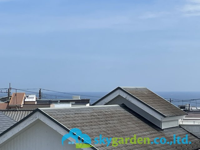 鎌倉市七里ガ浜2丁目　中古戸建の展望|相模湾が見えます