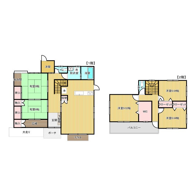 香取郡神崎町藤の台　中古戸建の間取り