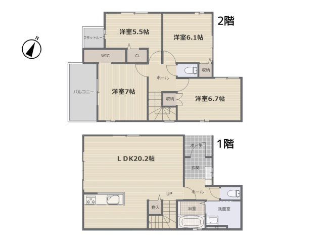 庭代台1期1号棟の間取り