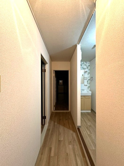 【展望】 | 玄関から室内への景観です！右手に洗面所、左手に洋室6帖のお部屋があり、正面にはダイニングキッチンがあります☆
