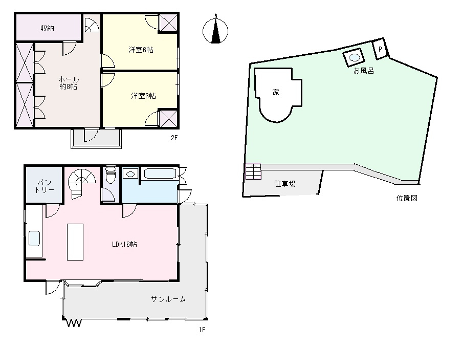 S1720H　吉佐美ログハウスの間取り