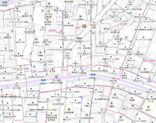 新宿区船町アルテシモレフィナの地図