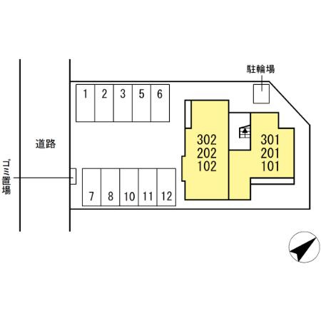 D-avance柱 Ⅱの区画図