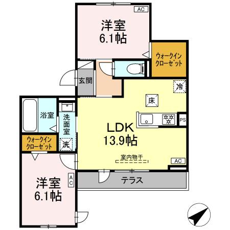 D-avance柱 Ⅱの間取り