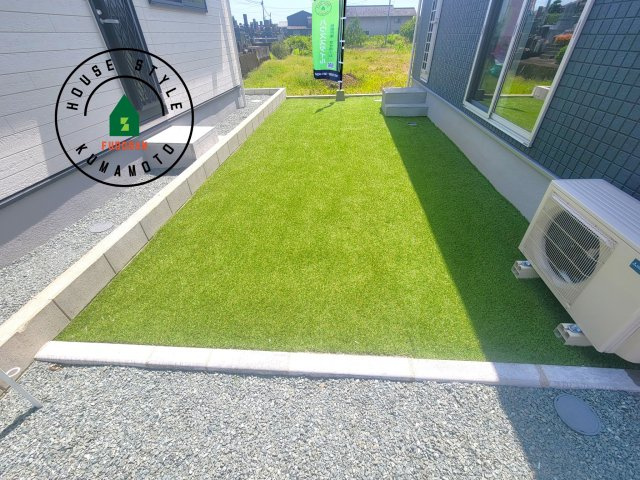 宇城市小川町北新田第6-2棟（2号棟）の庭|お庭で自由な時間を過ごせます。