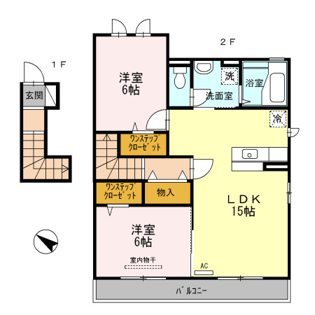 【間取り】 | ラーク　Ｂ