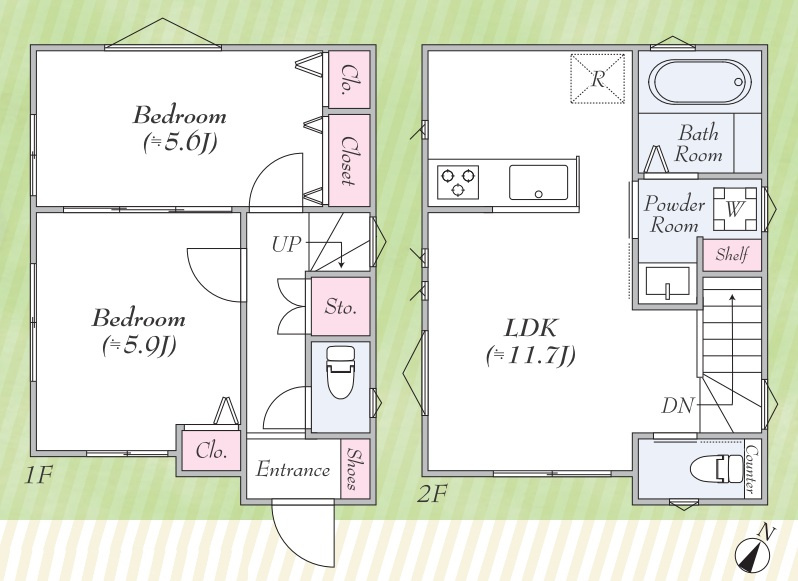 八潮市　古新田　新築戸建　　全1棟のその他|間取図です