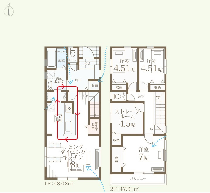 茅ヶ崎市松浪2丁目　新築戸建　3号棟の間取り|3SLDK☆