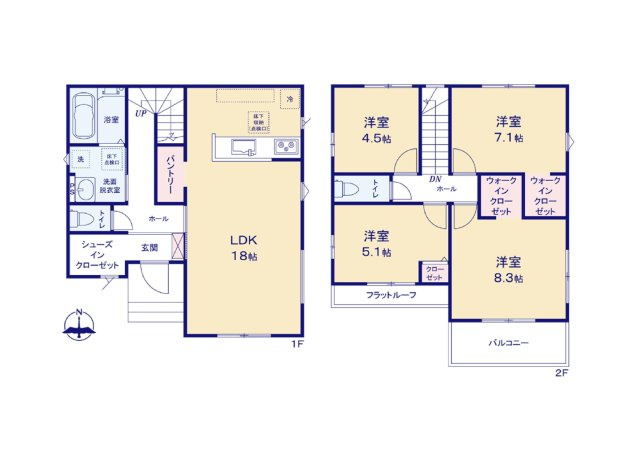【間取り】 | 陽の光をたっぷりと浴びながら気持ち良く生活が出来ます。夢のマイホーム、夢ではなく実現出来ます！見学・ご相談等、お気軽にご連絡下さい。