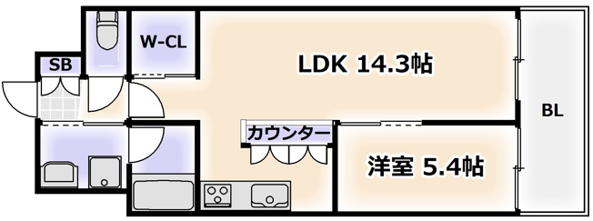 【間取り】 | グランカーサ難波元町