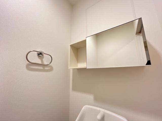 ローズガーデン舟入南のトイレ|ミラーキャビネット