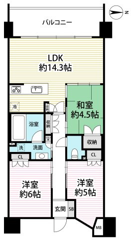 地下鉄『四条』駅徒歩2分＆阪急『烏丸』駅徒歩４分☆リフォーム完了で即入居可能☆四条烏丸クロスマークの間取り