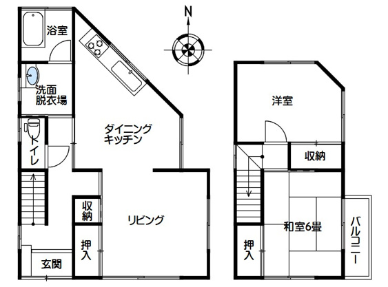 【間取り】 | オーナーチェンジ物件　東伊豆町奈良本　戸建