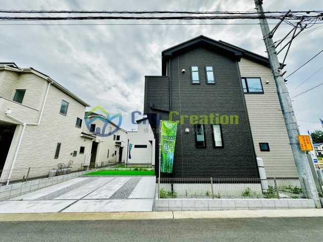 【成約御礼】秦野市曽屋　お庭付き角地の新築戸建て　8号棟の外観|8号棟　外観写真