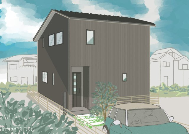 京都市南区八条源町　建築条件なし土地の外観パース