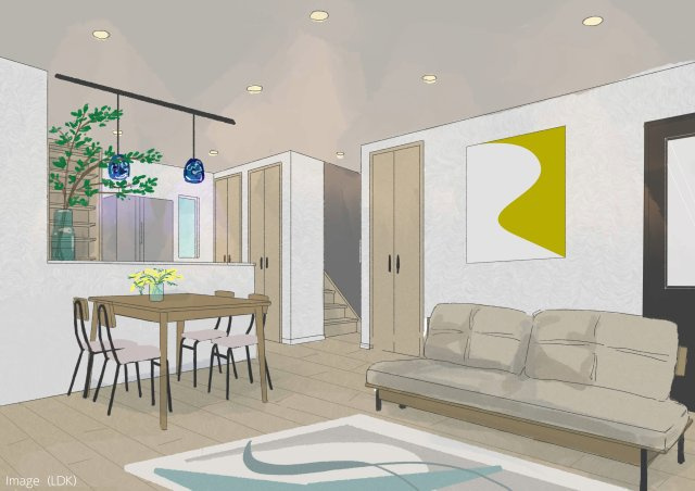 京都市南区八条源町　建築条件なし土地の外観パース