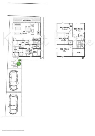 京都市南区八条源町　建築条件なし土地の参考プラン