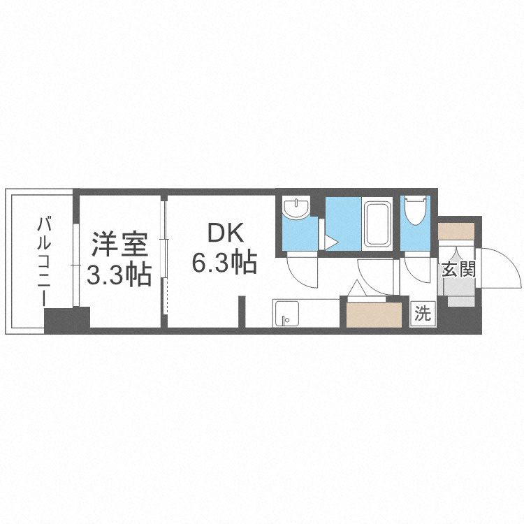 ＢＰＲレジデンス天満橋の間取り
