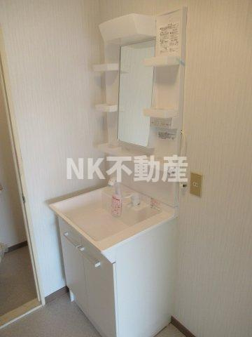 【洗面所】 | NSハイツ鴻池（鴻池新田賃貸） | 洗面台は新品です