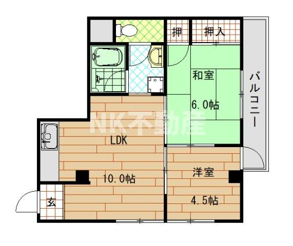 【間取り】 | NSハイツ鴻池（鴻池新田賃貸） | 間取りです