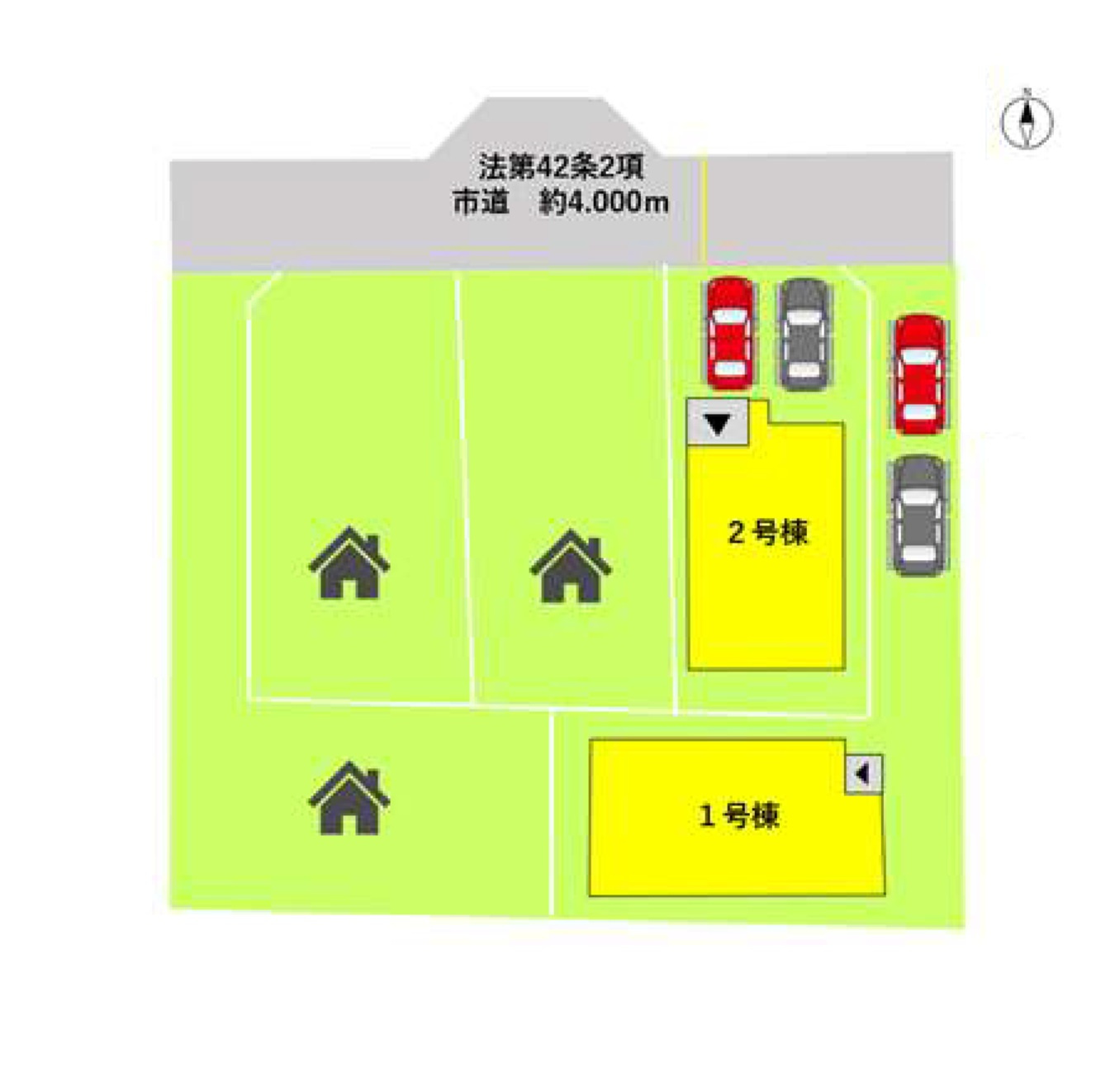 熊本市南区御幸西2丁目第3-2棟（2号棟）　の区画図|配置図（2号棟）