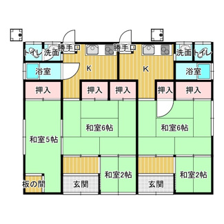 【間取り】 | ～商談中～洲本市上内膳連棟（時安アパート）