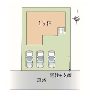 駐車場３台、いや、４台イケるんじゃ？な【栄区野七里】新築戸建の区画図