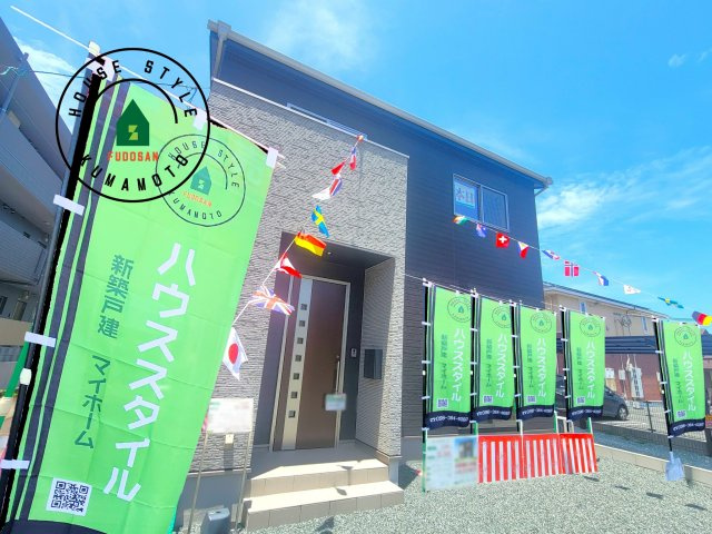 宇城市不知火町高良第2-2棟（1号棟）の外観|デザイン性のある外観です。