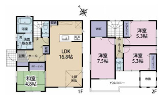 【間取り】 | 千葉市稲毛区小中台町　中古戸建