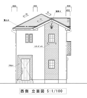 藤岡市藤岡　中古1790の外観パース|西側立面