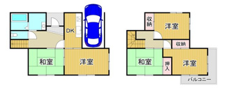 【間取り】 | 川西市笹部２丁目　中古一戸建て
