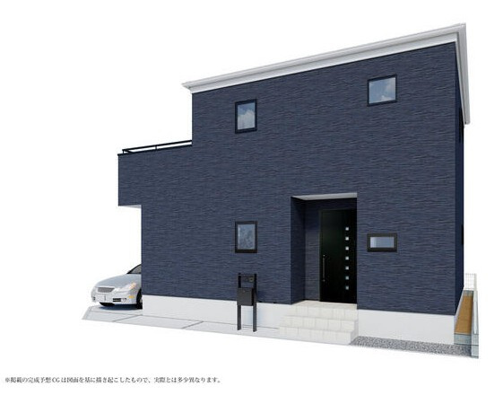 三郷市戸ケ崎　新築戸建　全1棟の外観パース|【完成予想図】「八潮」「金町」駅からバス便あり！周辺施設充実な戸ケ崎エリア
