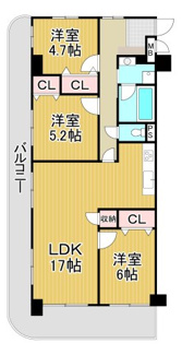 【間取り】 | エンゼルハイム・パークステージ四番館　5階