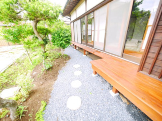 【庭】 | 山武市富田ト　和風中古戸建 | 敷地約350坪+道路反対側1区画 和風５DK 一部リフォーム済み JR総武本線成東駅徒歩約17分